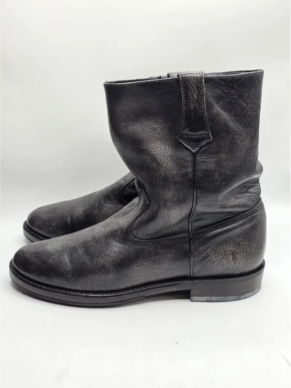Frye Duke Roper Boots Men’s 7.5 D Black Distressed Leather Pull On 87675 Mexico